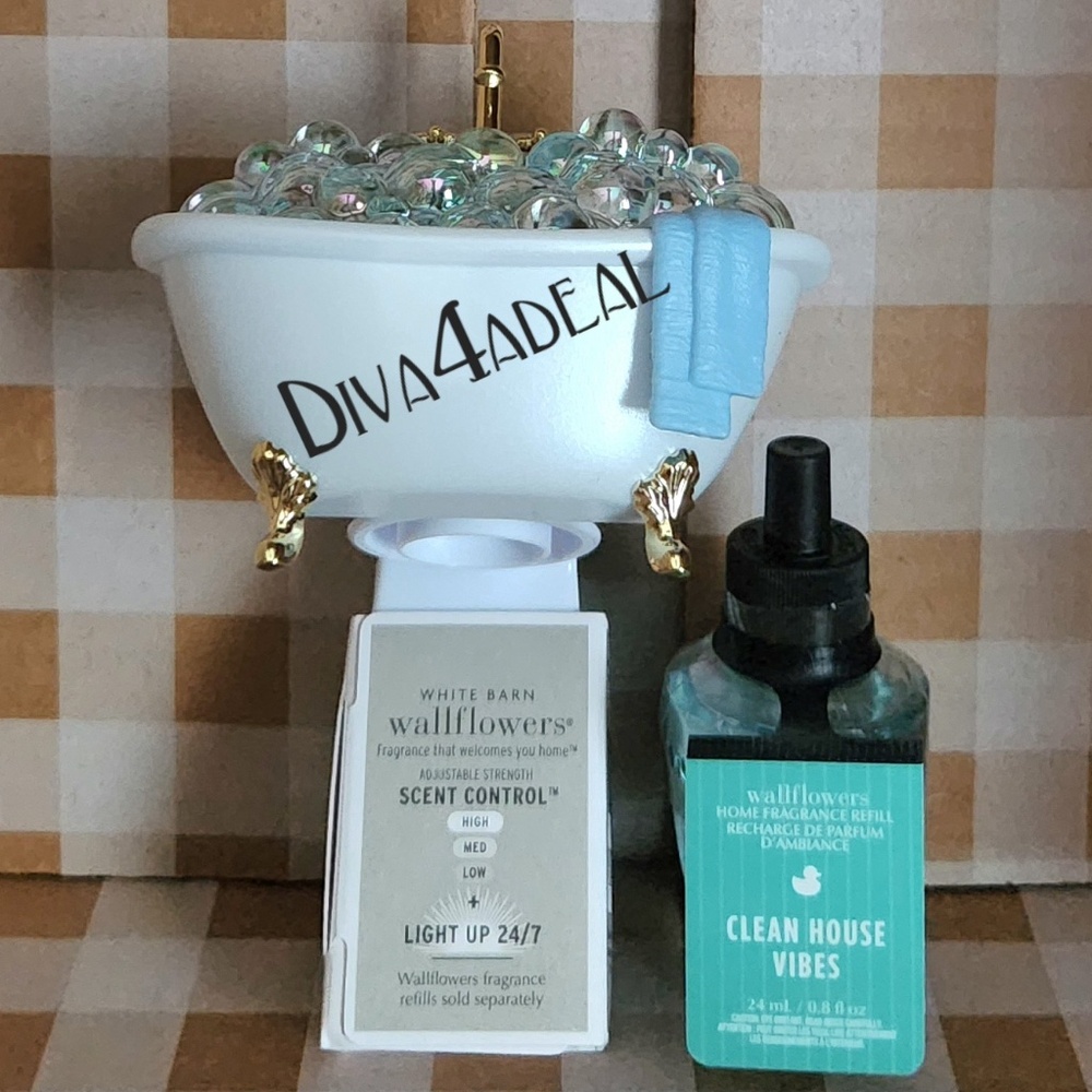 Bath & Body Works BUBBLE BATH Scent Control Nightlight Wallflower Plug + Refill